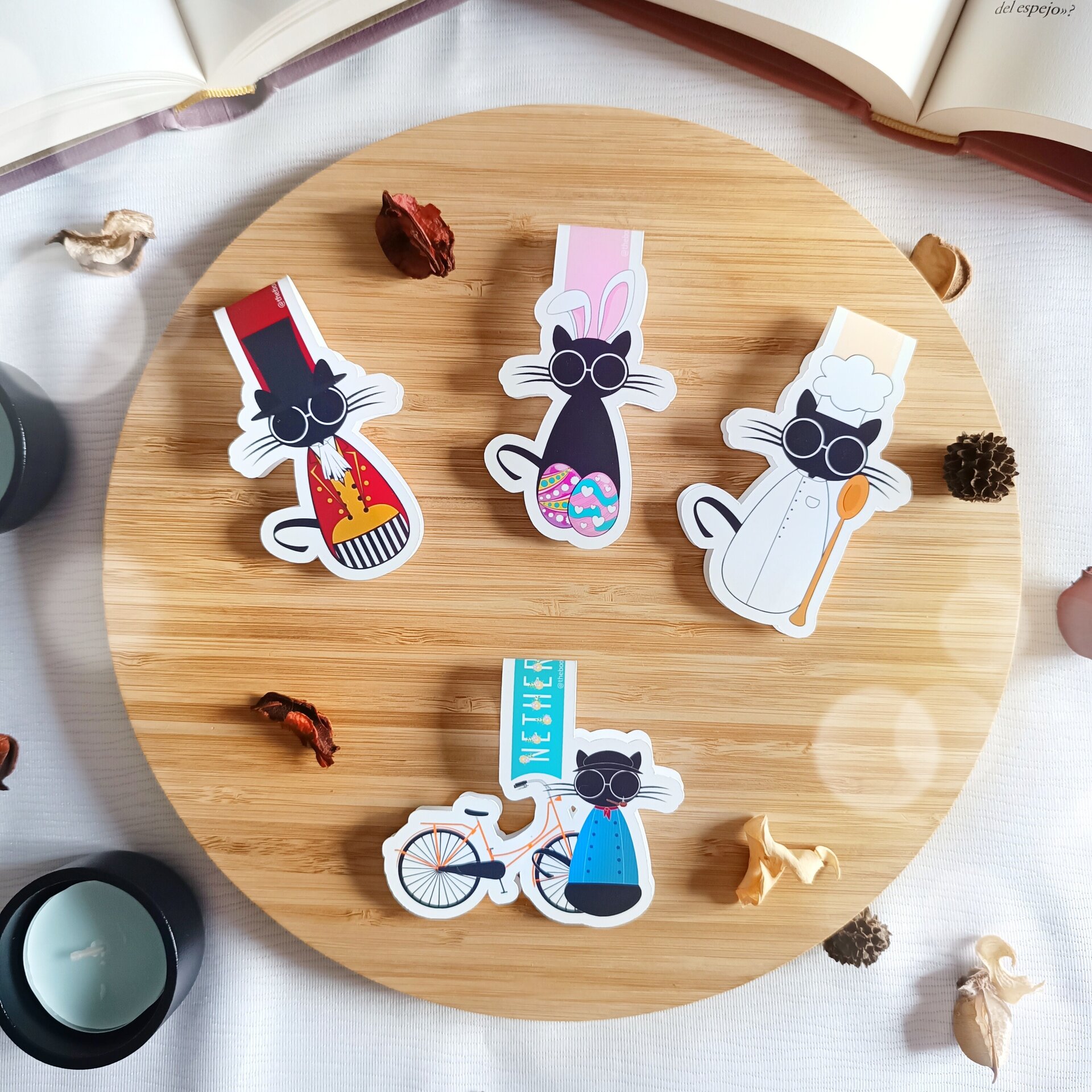Marcapáginas magnético de gato conejito - ¡Caza de huevos de Pascua literaria! - 2