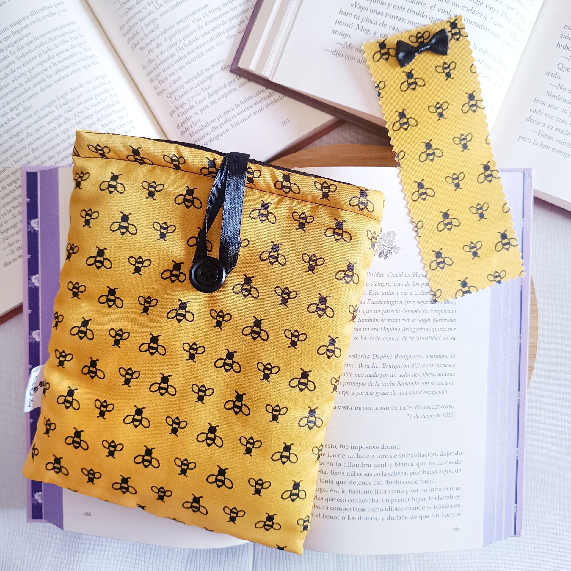 Marcapáginas de tela - Abejitas con encanto Bridgerton para tus lecturas - 3