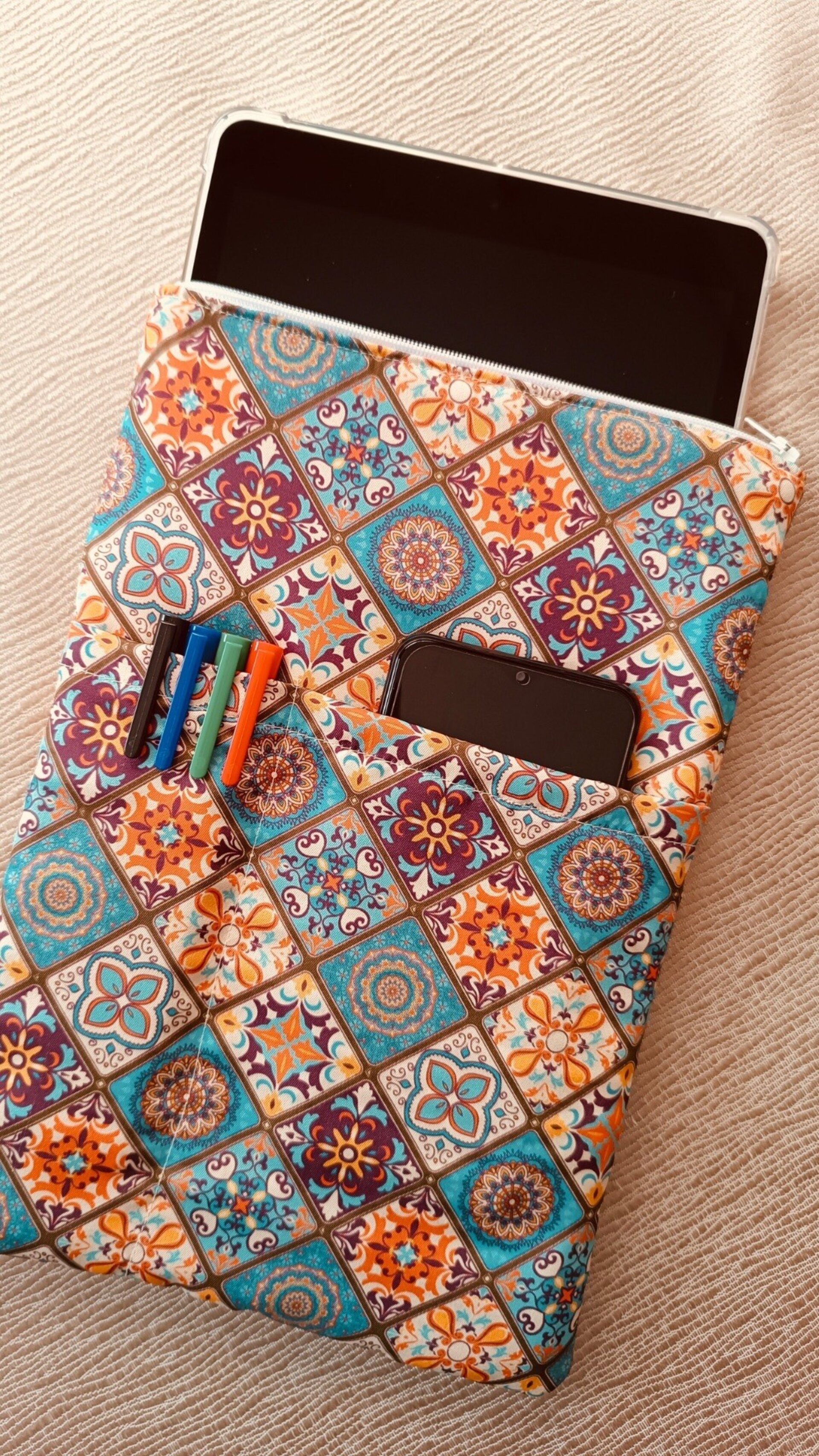 Funda protectora de tablet - Estilo bohemio con patrones árabes - 6