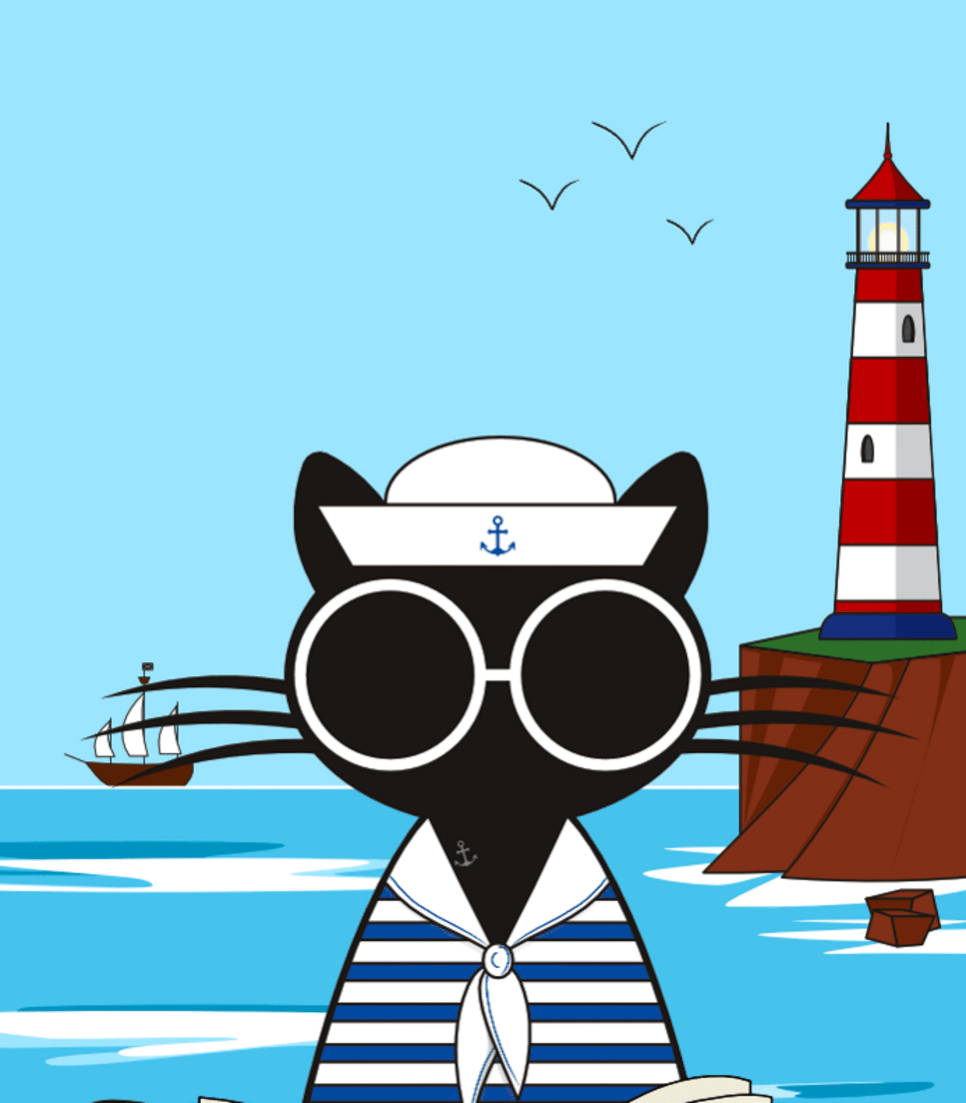 Marcapáginas náutico con gato marinero - Viaja por los mares de la lectura - 4