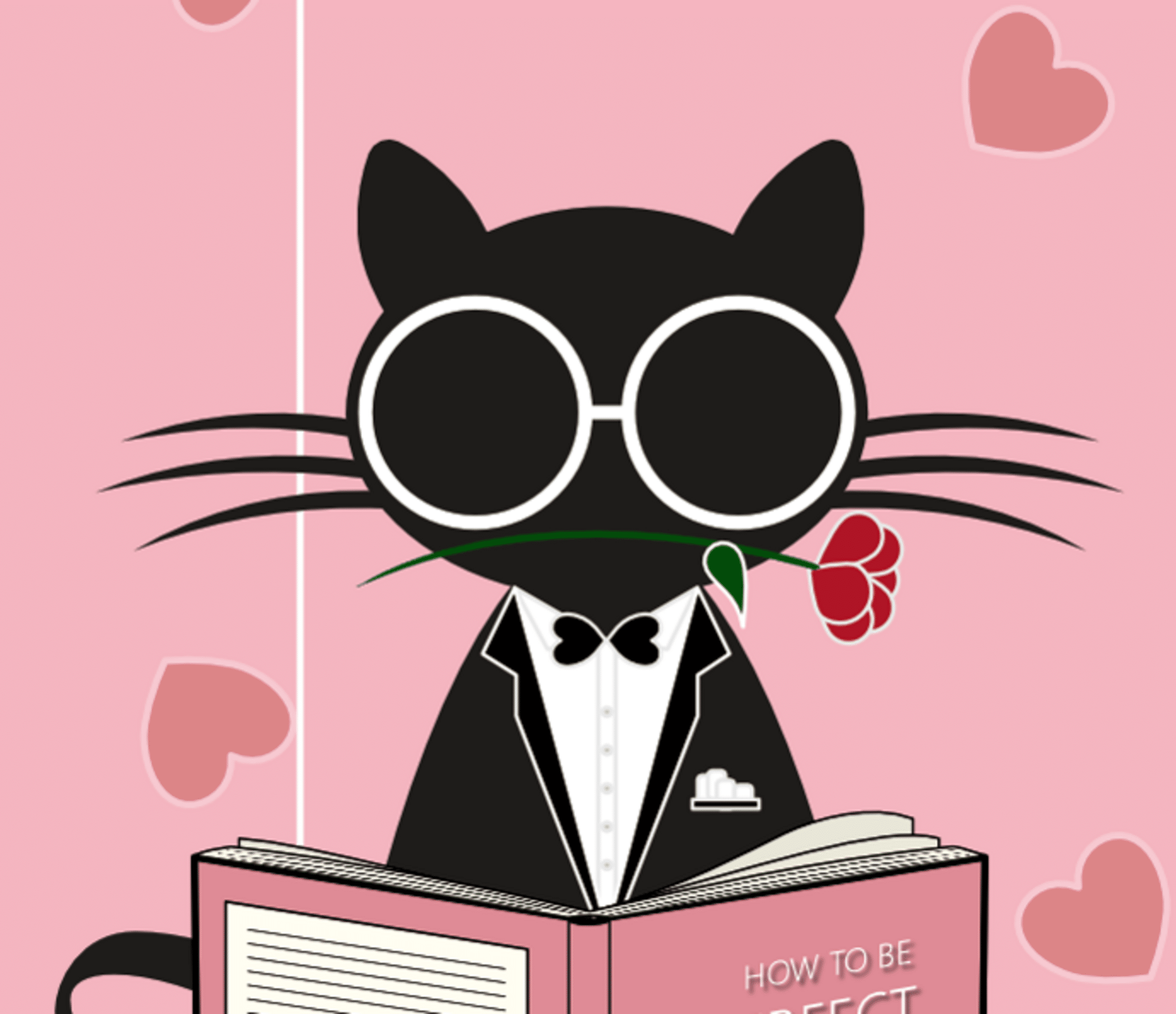Marcapáginas vertical de gato San Valentín - Amor felino para tus romances - 3