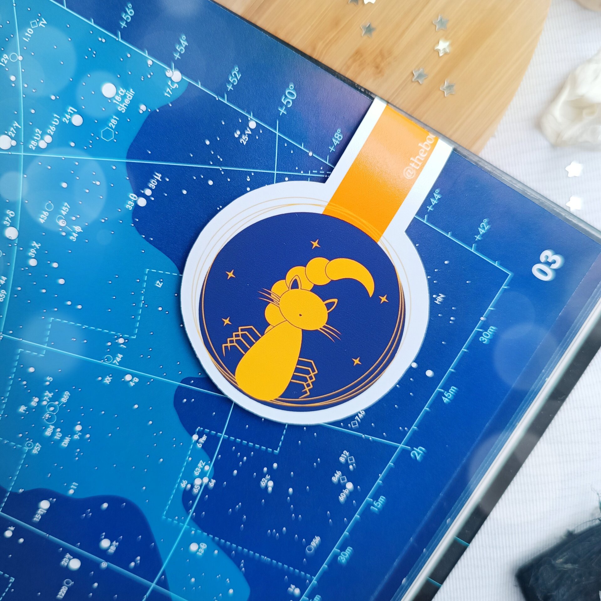 Gatos astrológicos - Marcapáginas magnéticos zodiacales para lectoras místicas - 15