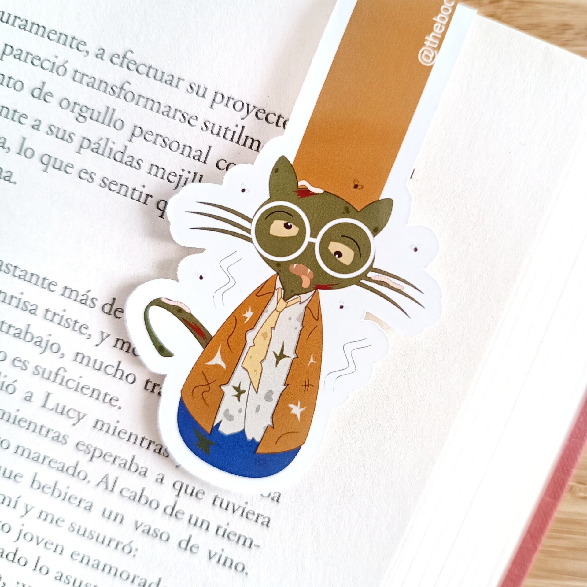 Marcapáginas literarios de gatos - Estilo Halloween con disfraces espeluznantes - 4