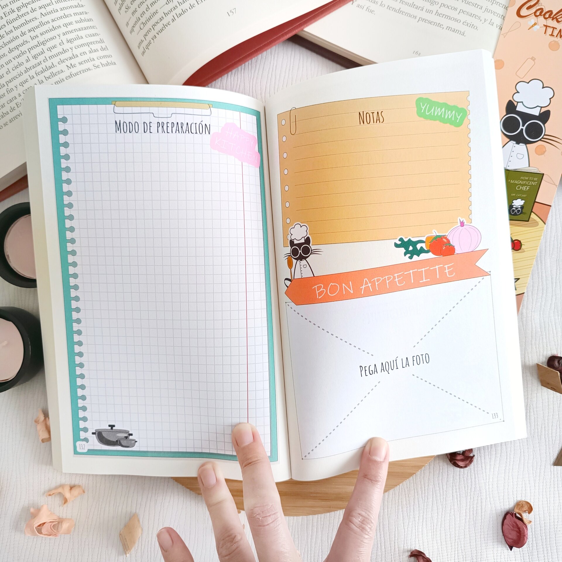 Cuaderno de recetas gatuno - Anota tus recetas favoritas con estilo felino - 2
