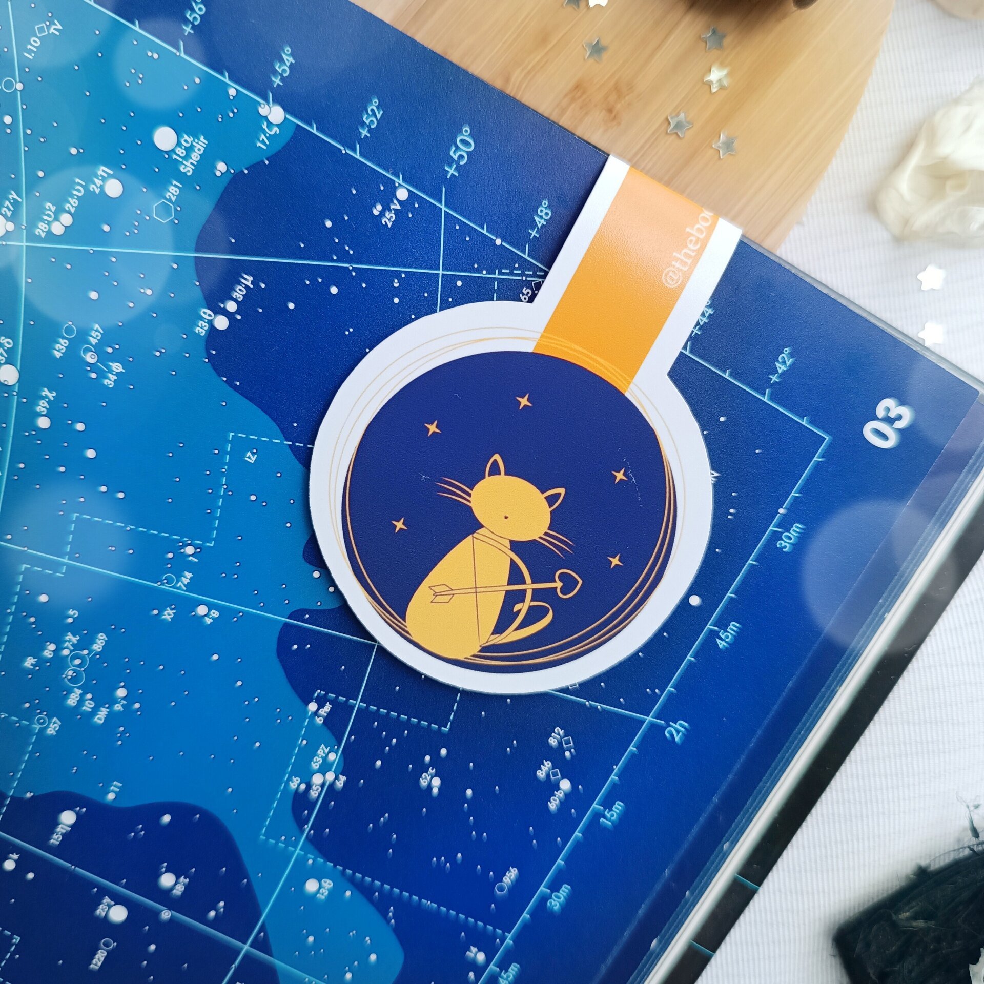 Gatos astrológicos - Marcapáginas magnéticos zodiacales para lectoras místicas - 17