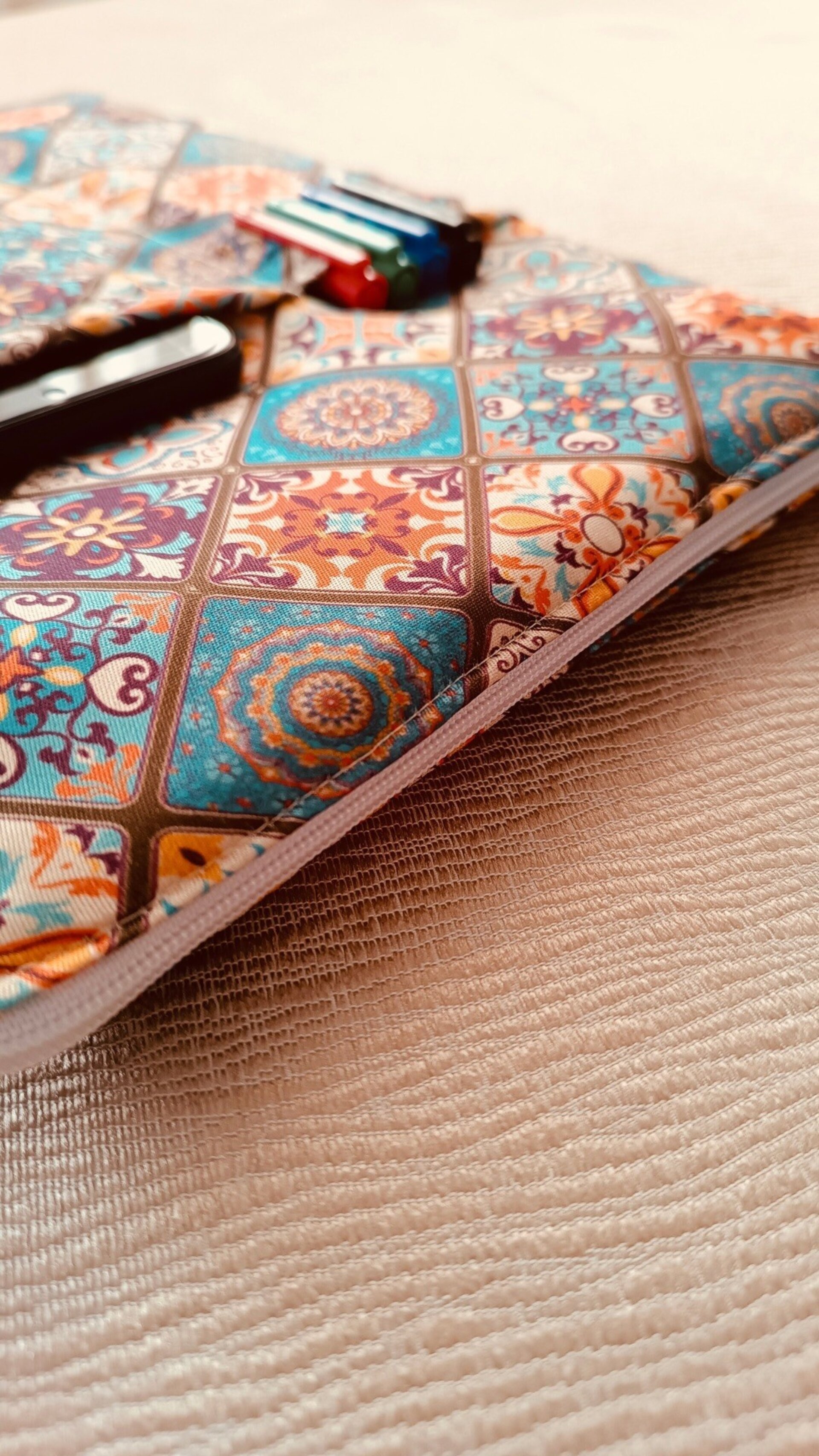 Funda protectora de tablet - Estilo bohemio con patrones árabes - 5