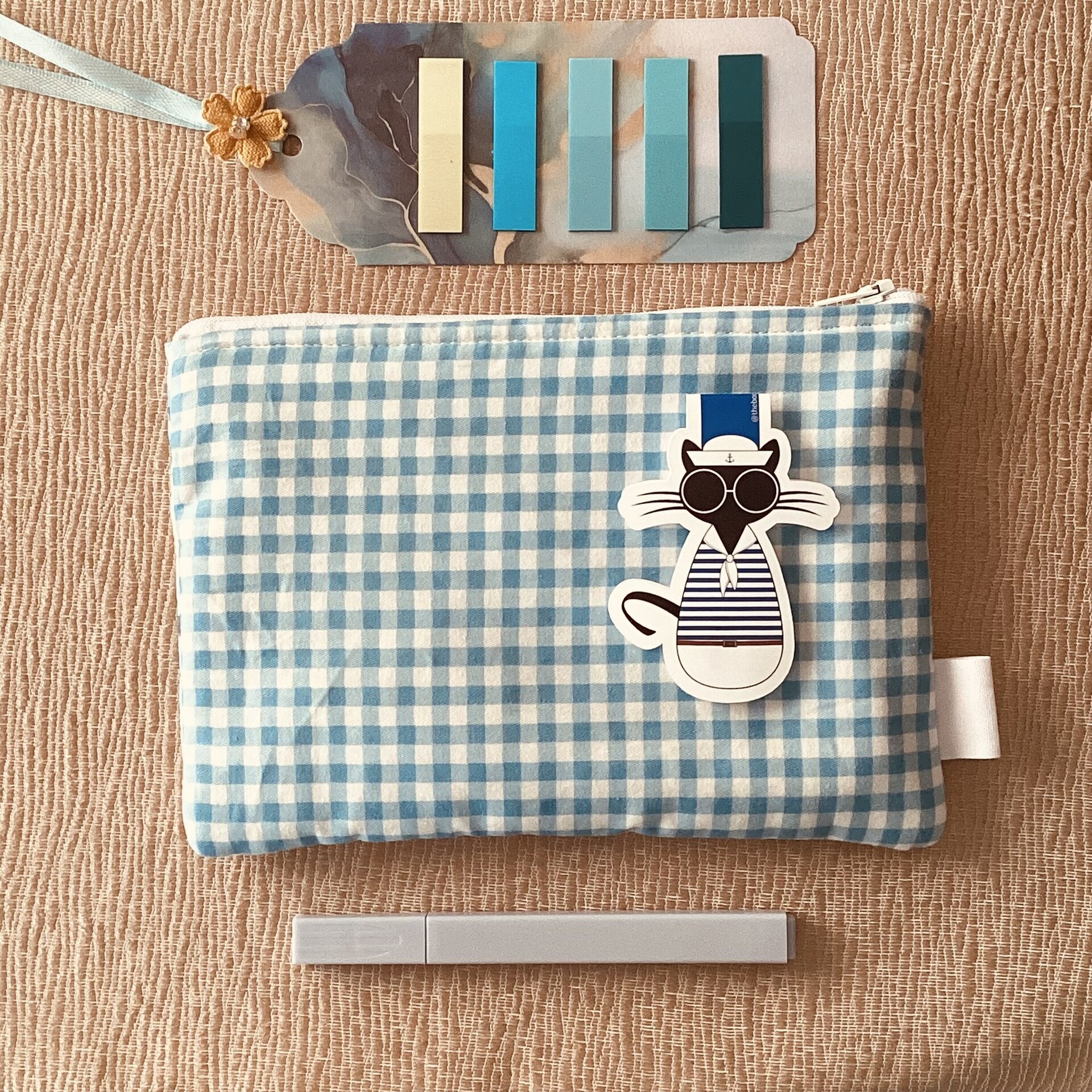 Estuche de tela azul - Diseño práctico y versátil para el día a día - 2