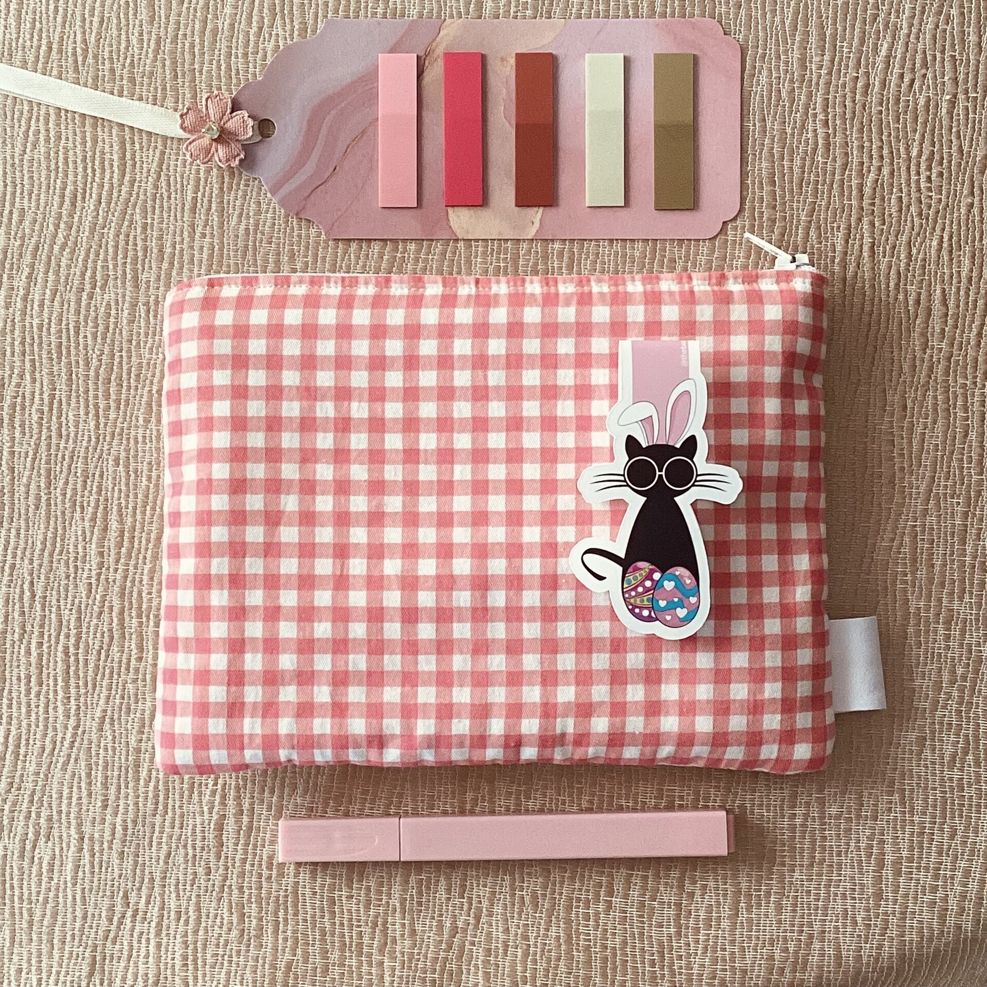 Estuche organizador rosa - Ideal para lápices, bolígrafos y más - 3