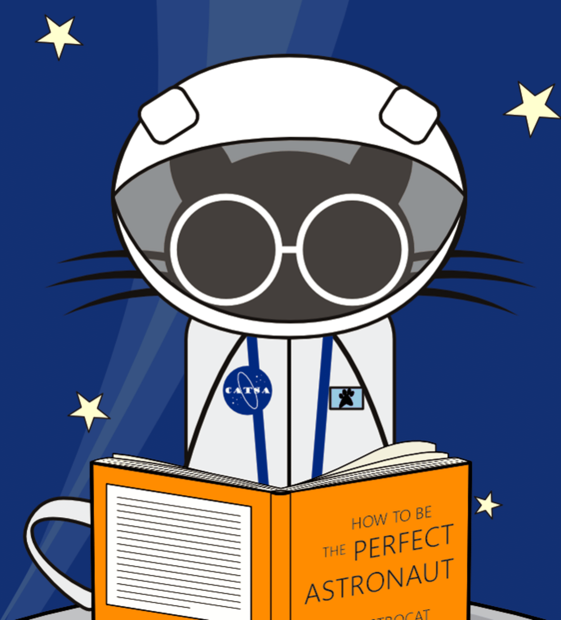 Marcapáginas vertical de gato astronauta - Viaja al espacio mientras lees - 3