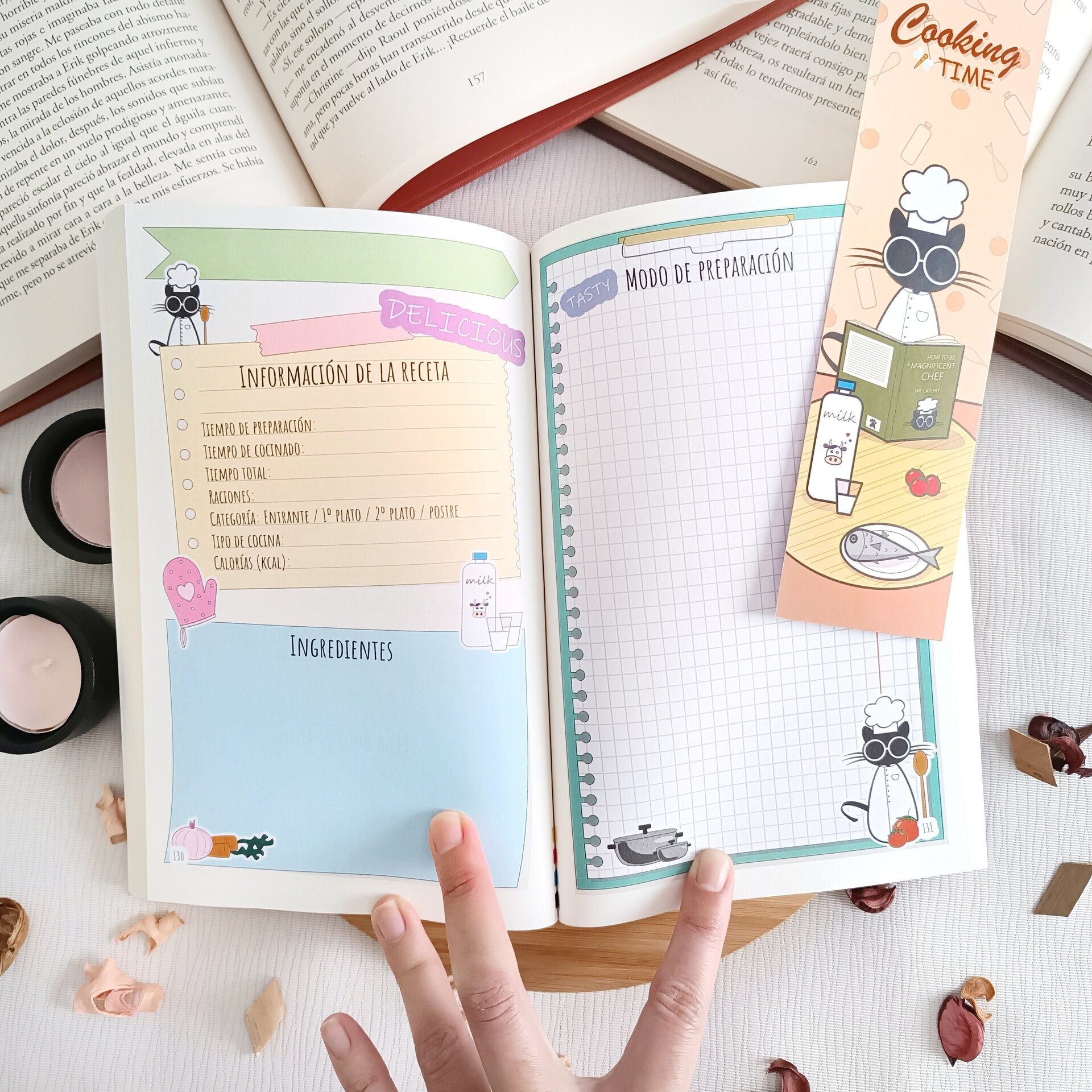 Cuaderno de recetas gatuno - Anota tus recetas favoritas con estilo felino - 3